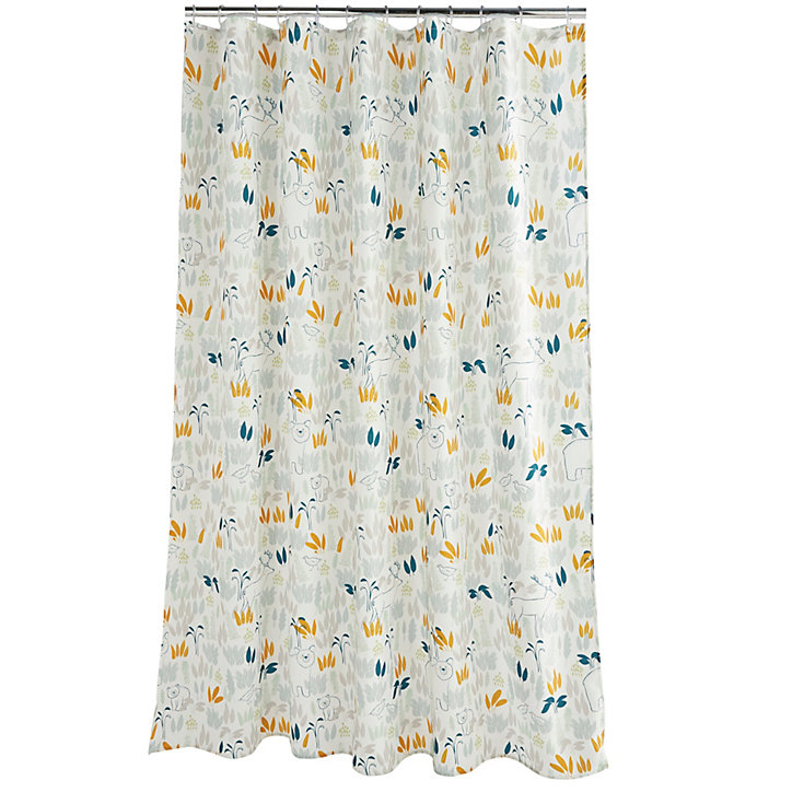 Rideau de douche blanc et jaune 180 x 200 cm Equipstore Création