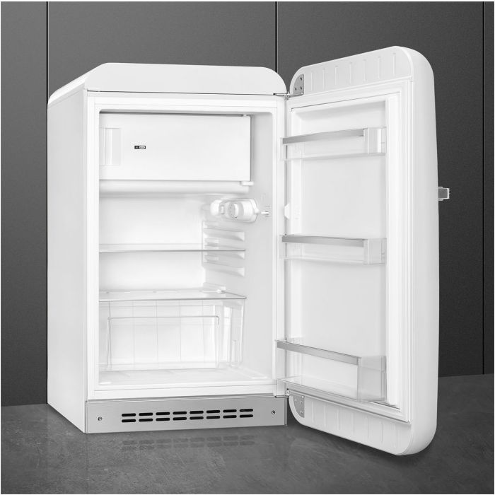 SMEG Stand-Kühlschrank 50's Retro Style FAB10RWH5 Weiß