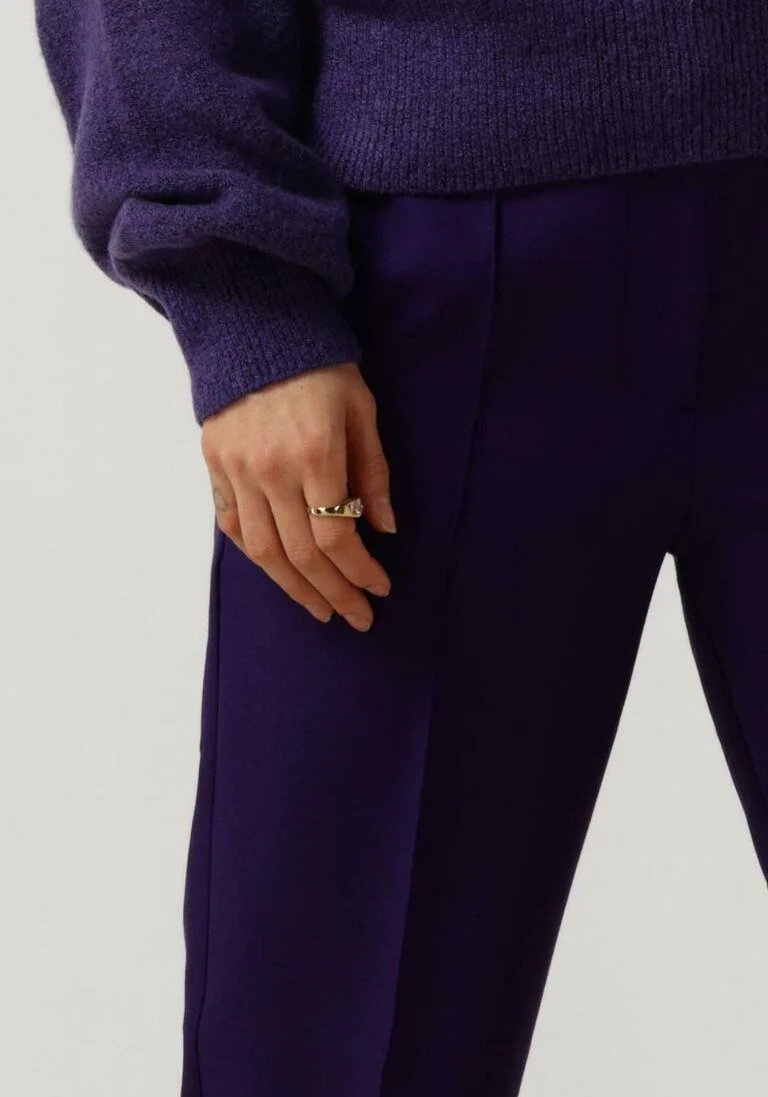 JANSEN AMSTERDAM paarse jansen amsterdam pantalon wq417 woven wide long pants