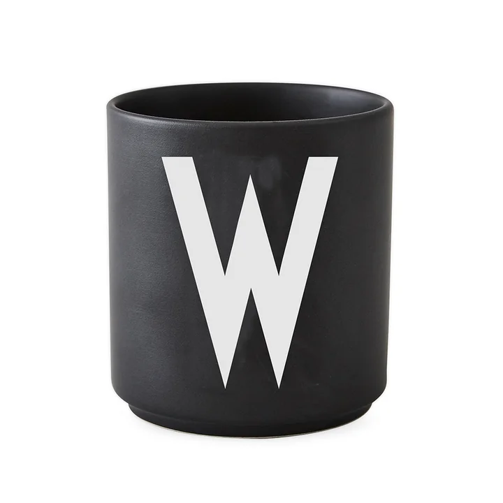 Design Letters - AJ Porzellan Becher W, schwarz