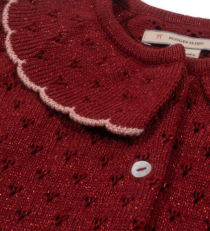 Konges Sløjd Cardigan - Strik - Holiday - Rød Dahlia