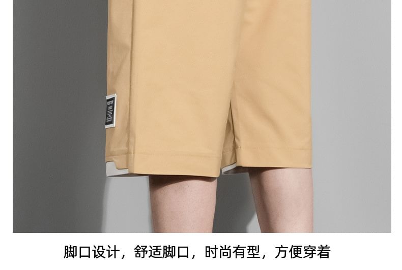 Lefitt - Mock Two-Piece Capri Cargo Pants