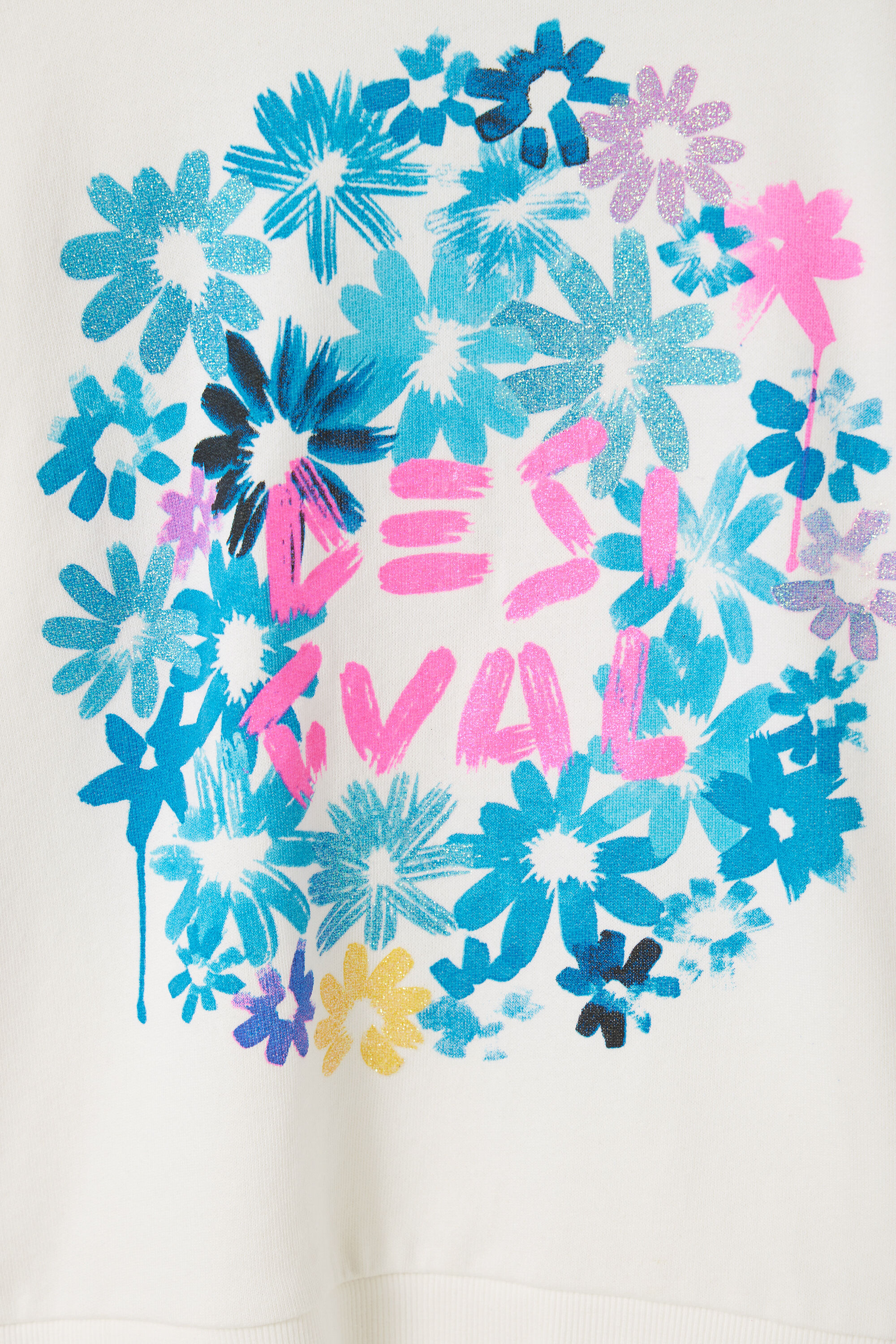 Sweat-shirt fleurs logo