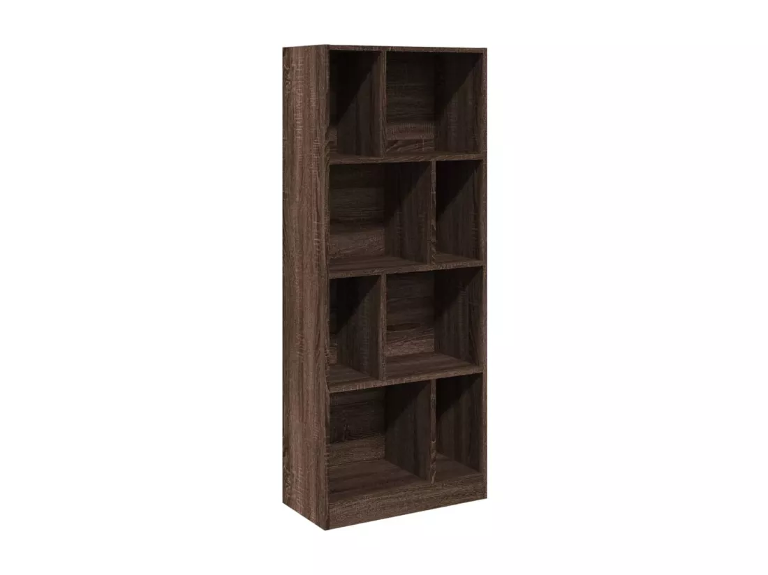 Bibliothèque chêne marron 57x28,5x141 cm bois d'ingénierie