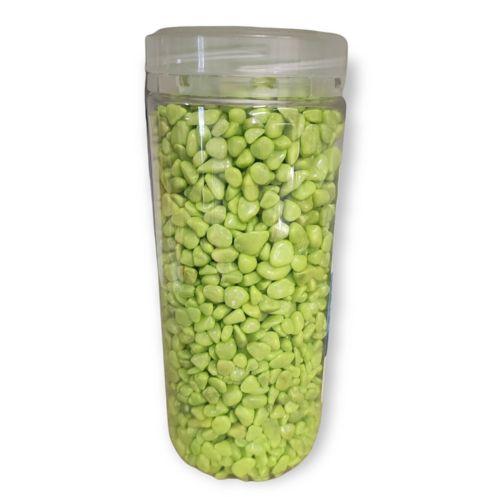 Gravier pour aquariums, vert pomme 500 ml.