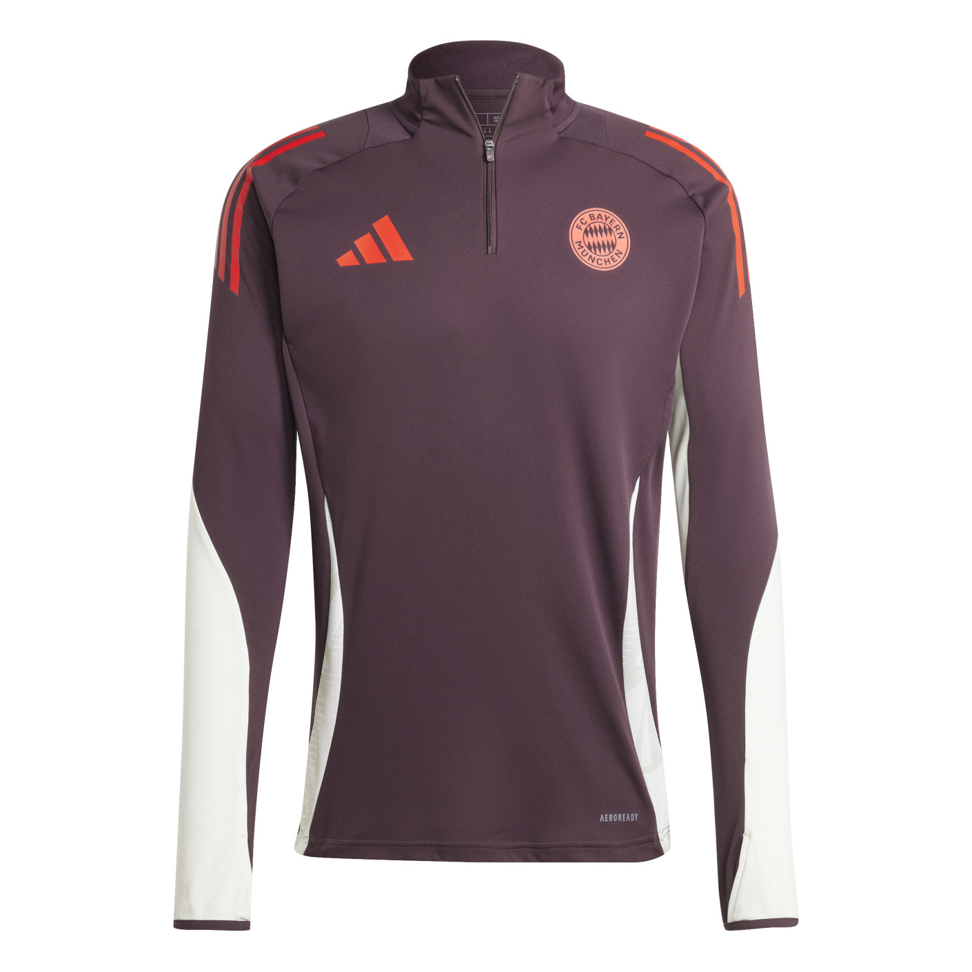 adidas Bayern München Trainingspak 1/4-Zip 2024-2025 Bordeauxrood Wit Rood