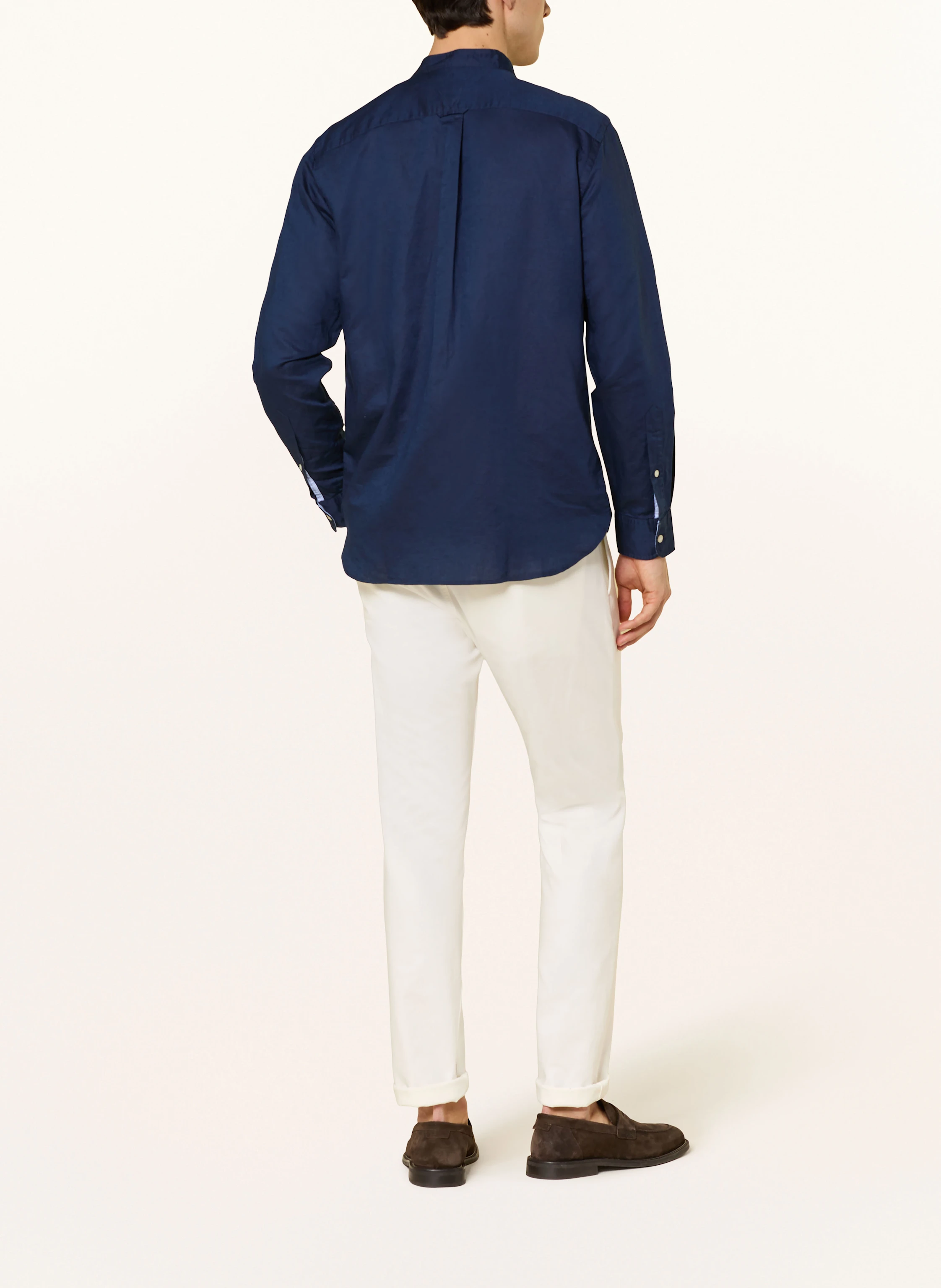 TOMMY HILFIGER Hemd Regular Fit mit Leinen und Stehkragen