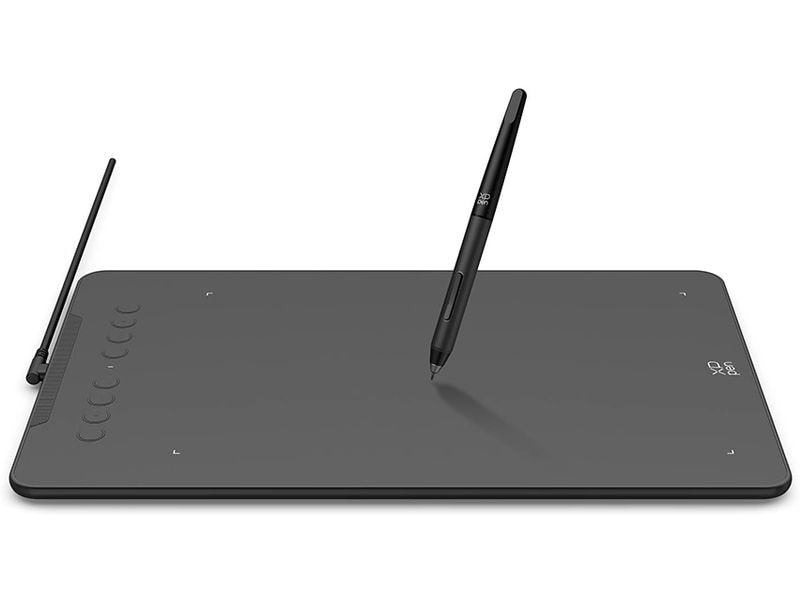 XP-PEN Grafiktablet Deco 01 V3 Ein 254 x 152.4 mm Grafiktablett mit dynamischem 60-Grad-Neigungsbürsten-Effekt und höchster Bewegungsfreiheit