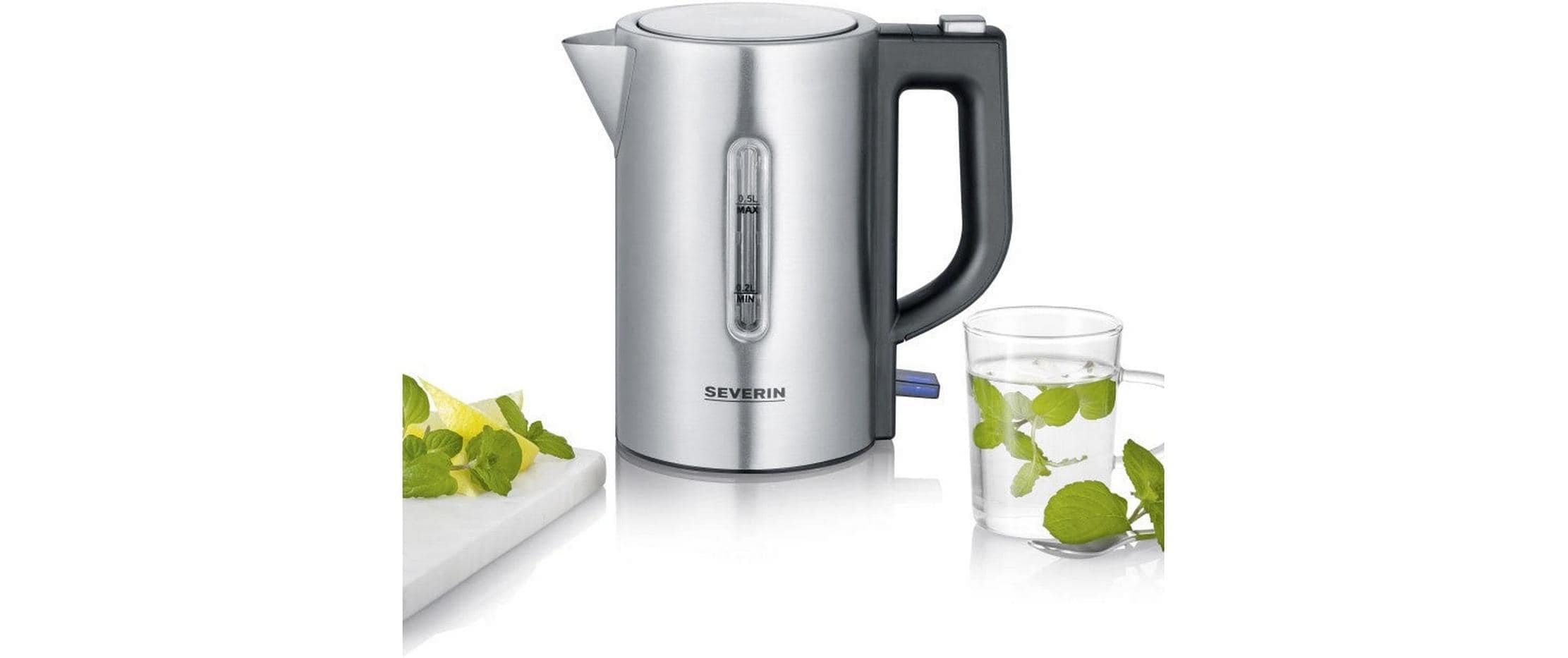 Severin Wasserkocher »WK 3647 0.5 l, Silber« 0,5 l 1100 W