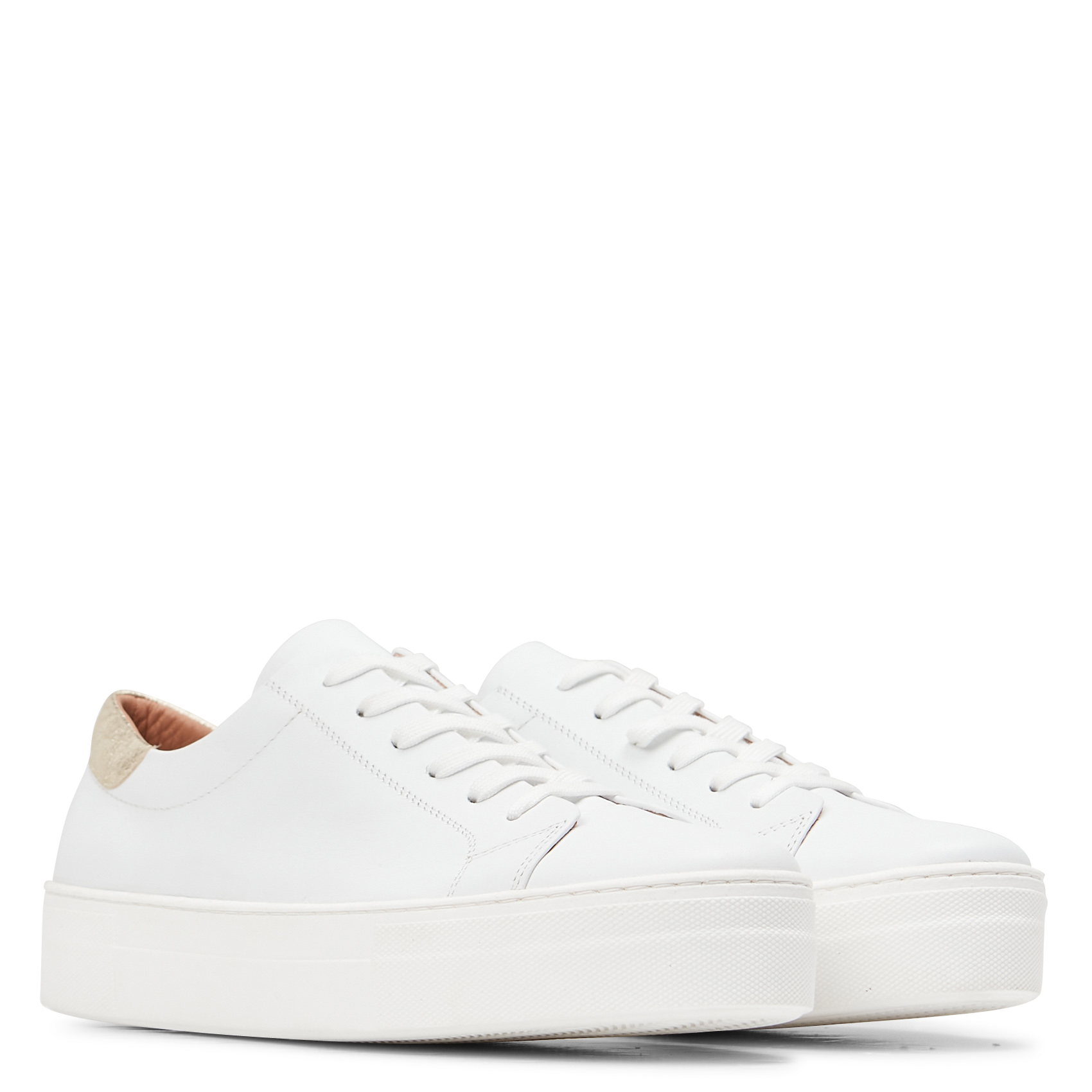 ANNAEL - Baskets basses en cuir | Blanc