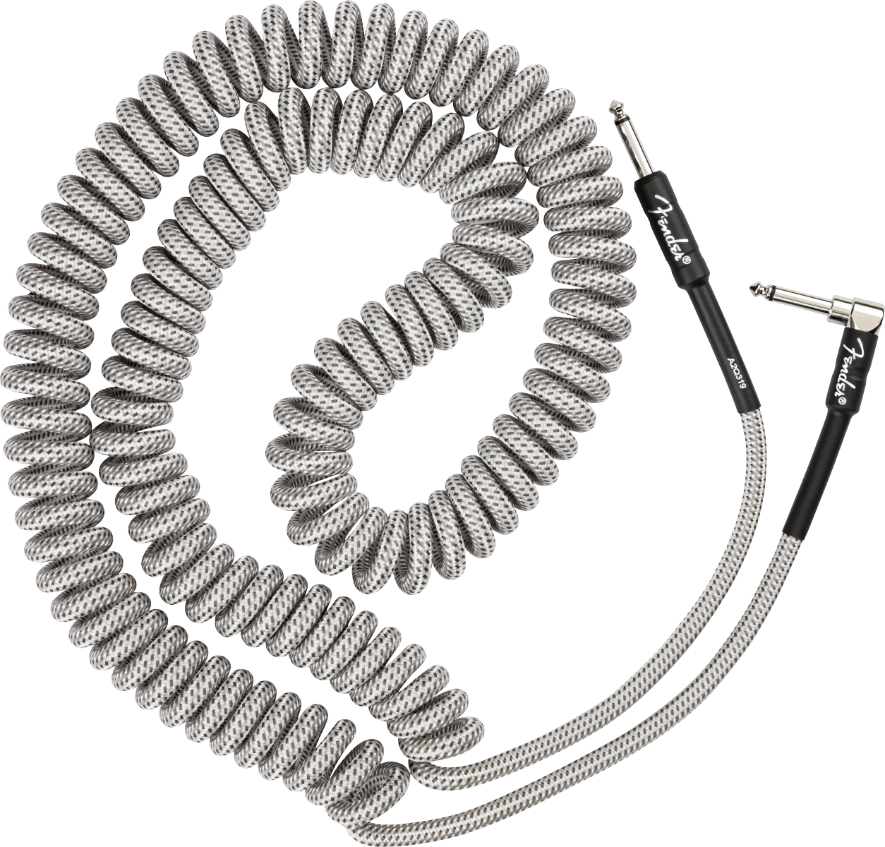 Fender Professional Cables coil cable 9 m wit tweed recht en haaks