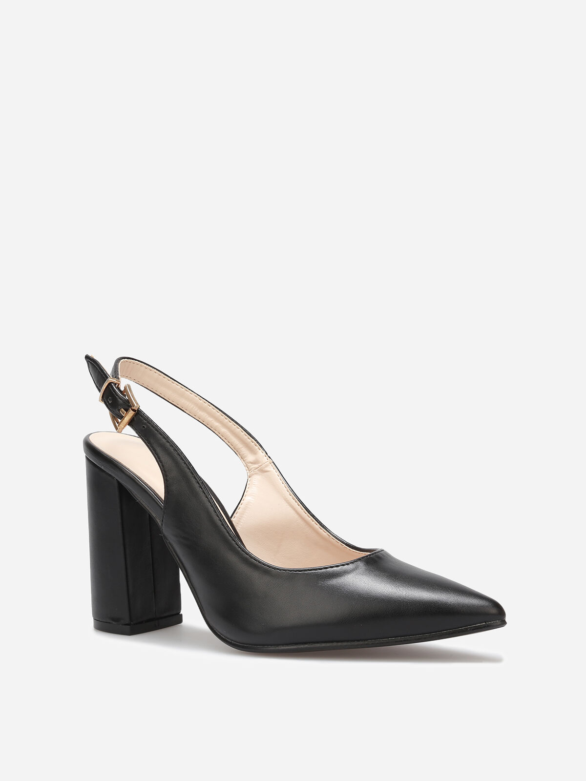 Escarpins pointus à bride arrière- Noir
