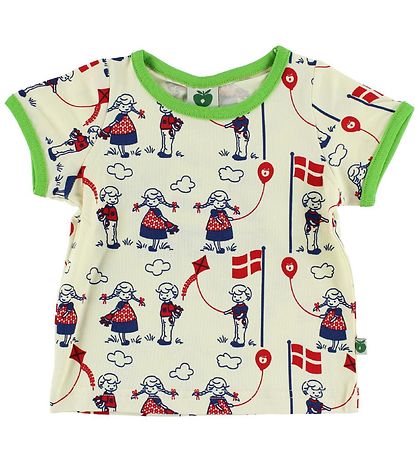 Småfolk T-Shirt - Elfenbein m. Geburtstag