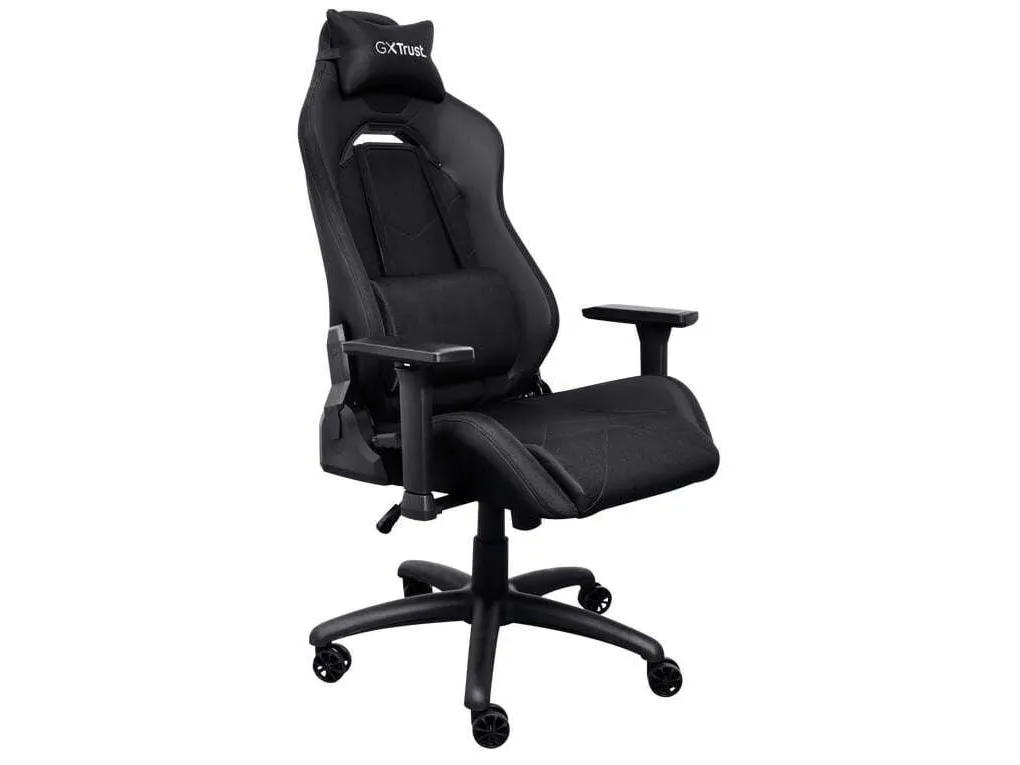 Trust GXT 714 Ruya - Spillestol - armstøtter - T-formet - vippe - drejeled - high-density skum, PU-behandlet læder, plastik - sort