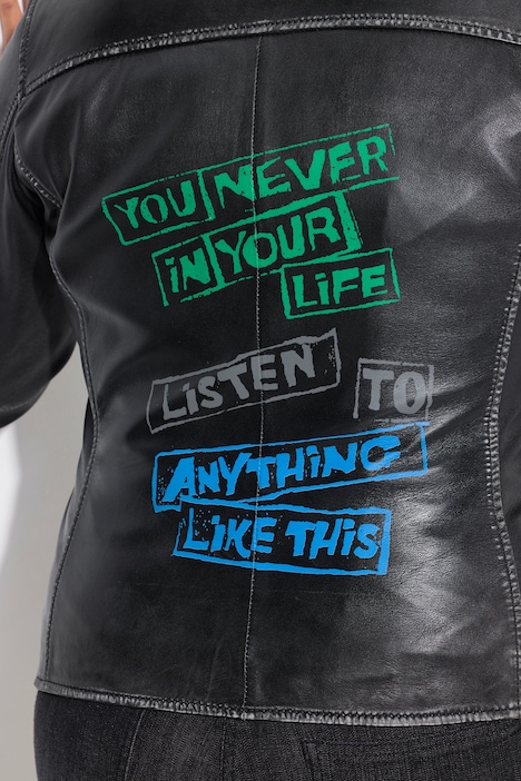 Lederjacke, Bikerjacke, moderne Print