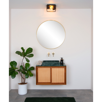 Lucide badkamer plafonnière Carlyn IP54 zwart