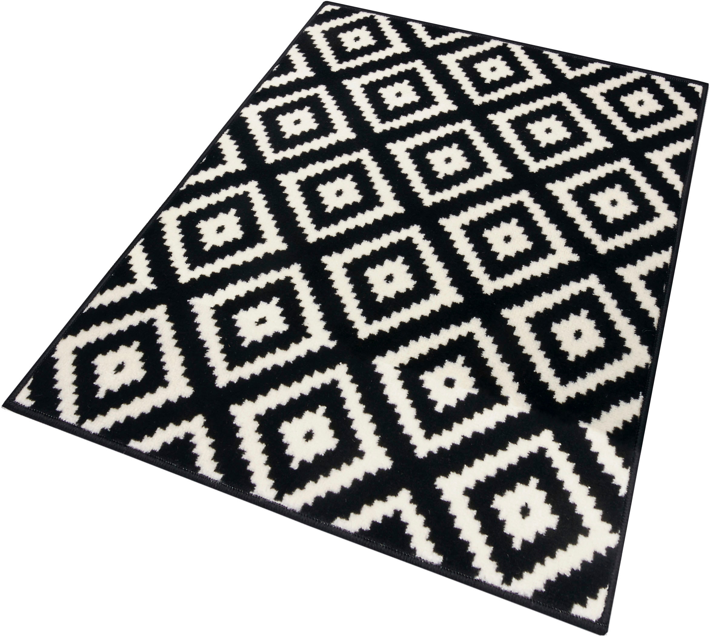 HANSE Home Teppich »Raute« rechteckig 9 mm Höhe Läufer, Kurzflor, Skandi, Raute, Wohnzimmer, Schlafzimmer, Flur