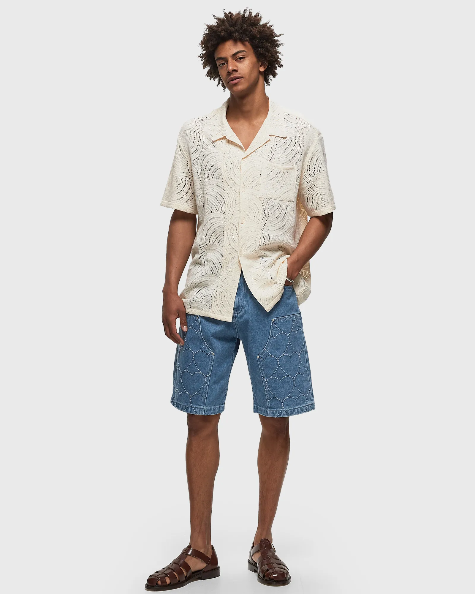 Arte Antwerp Workwear - Calções bordados