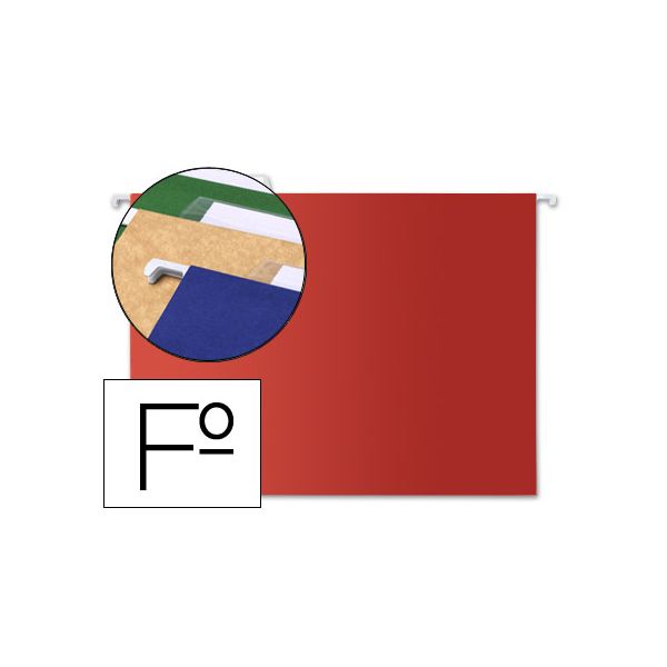 LiderPapel Capas Arquivo Suspenso Folio Kraft Vermelho - SF10