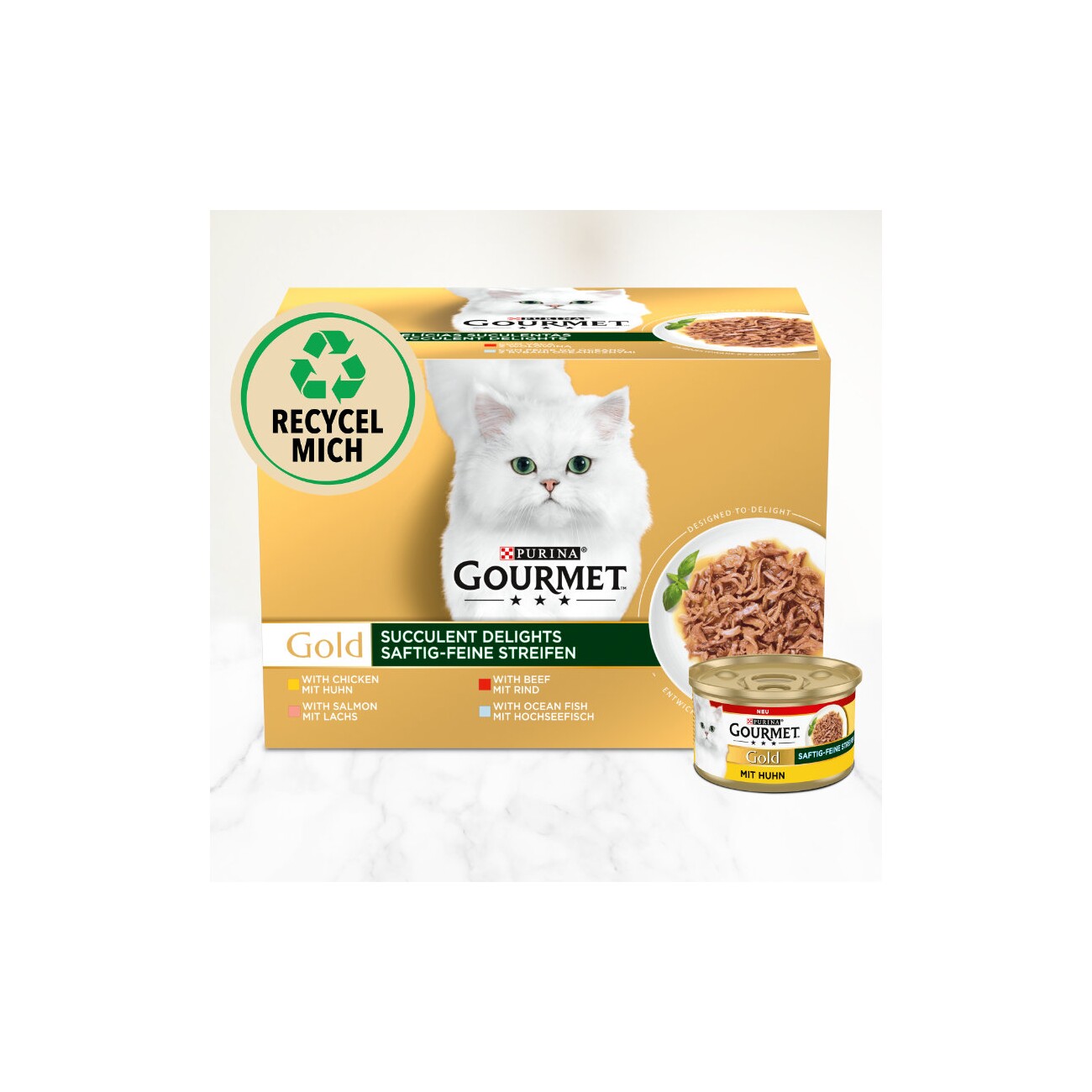 GOURMET Gold Saftig-feine Streifen 12x85g Huhn