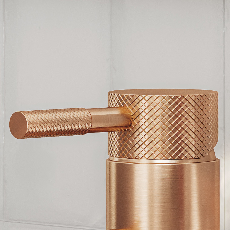 Saniclear Copper Curved hendel voor Plus wastafelkranen (SK35602 en SK35608)