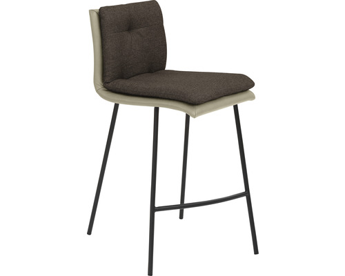 Barkruk Mayer Zitmeubelen 1231 48,5 x 51,5 x 90 cm Staal zwart/taupe + chocoladebruin 1231_V3_126