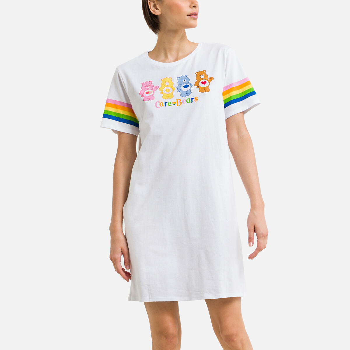 LES BISOUNOURS<br>T-shirt grande com mangas curtas Les bisounours