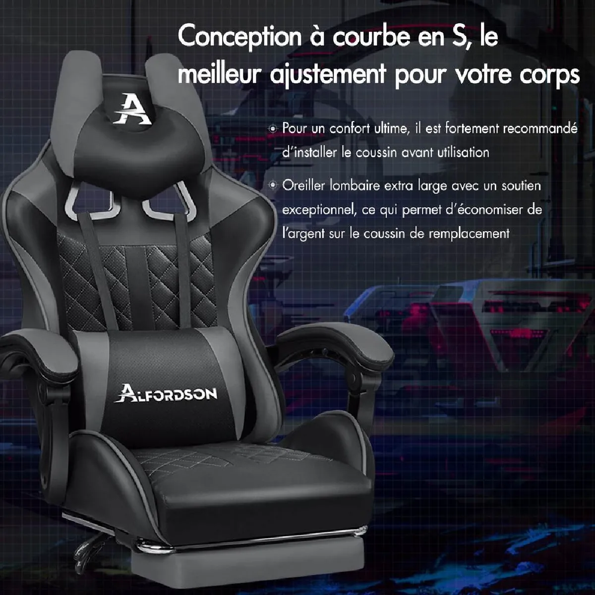 Alfordson Racer - Gris/Noir