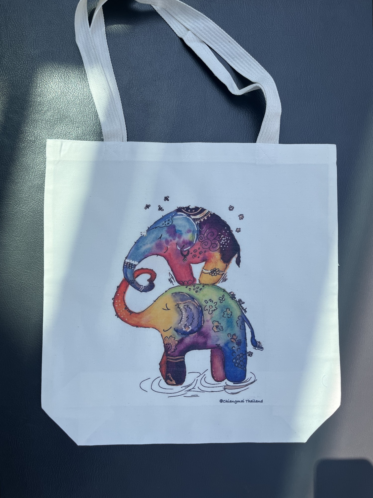 Stofftasche '2 Elefanten', multicolor, H 40 cm, B 40 cm, L 9 cm günstig bestellen