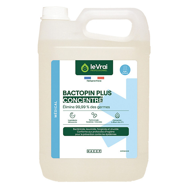 Désinfectant HACCP à diluer Le Vrai Bactopin Plus 5 L