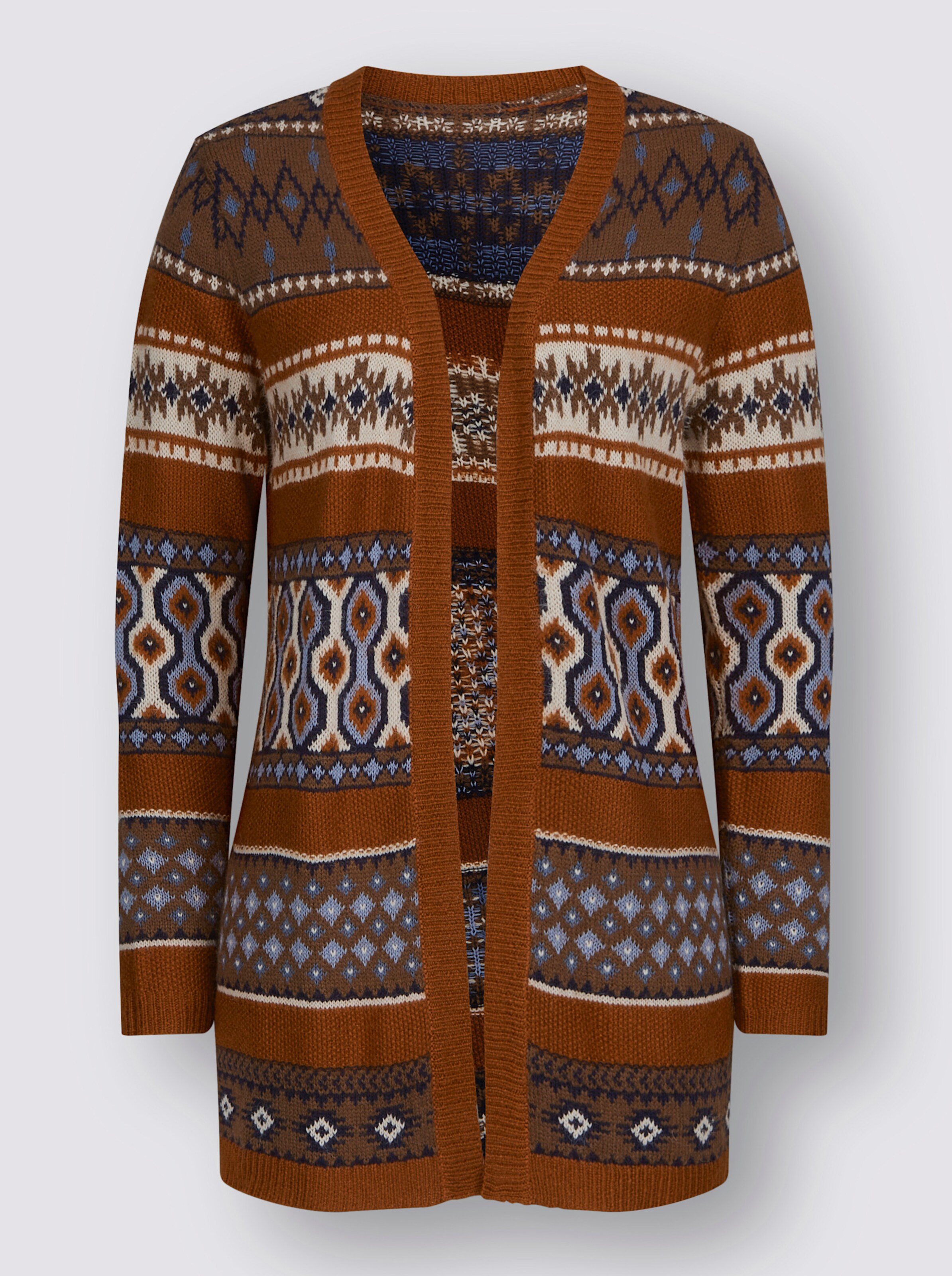 Jacquard-Strickjacke