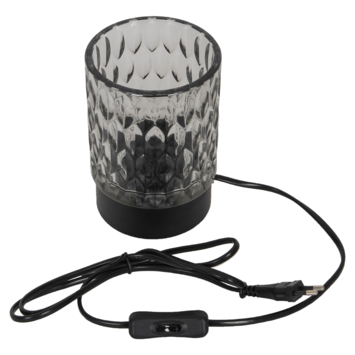 Tafellamp Kim glas zwart Ø11cm