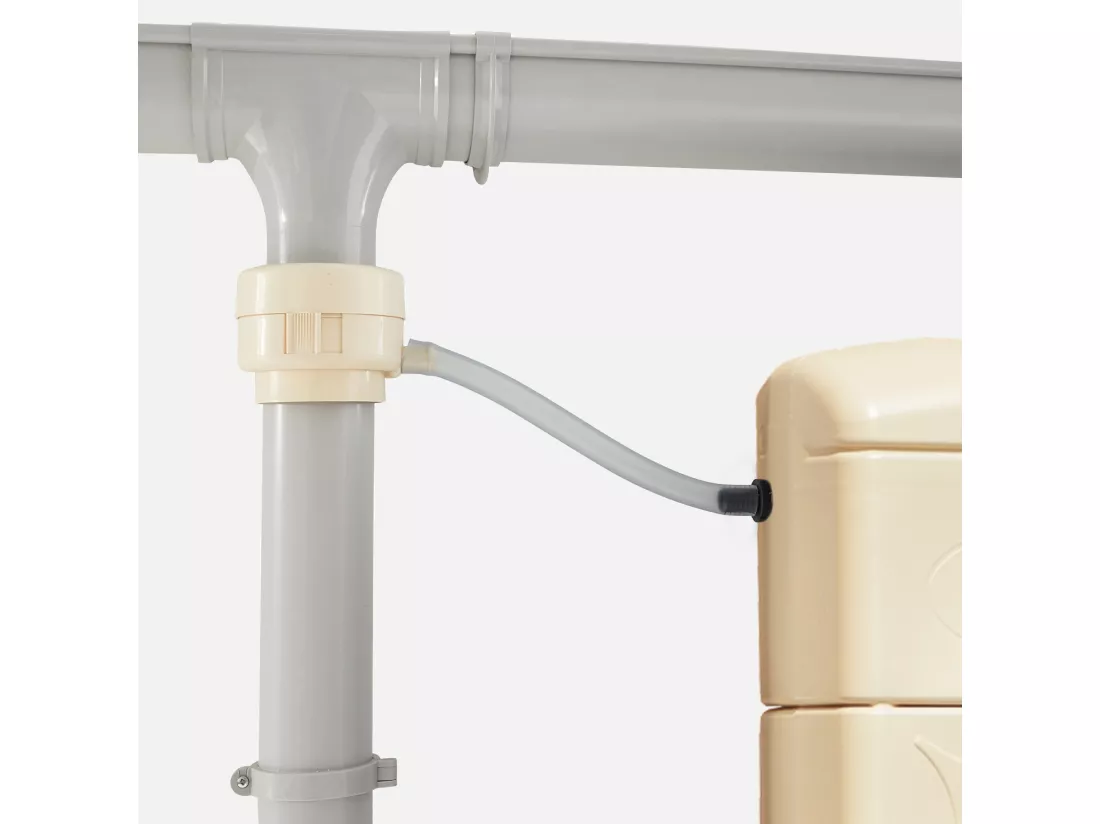 Récupérateur d'eau mural Chastang 300L Beige avec kit raccord chéneau inclus