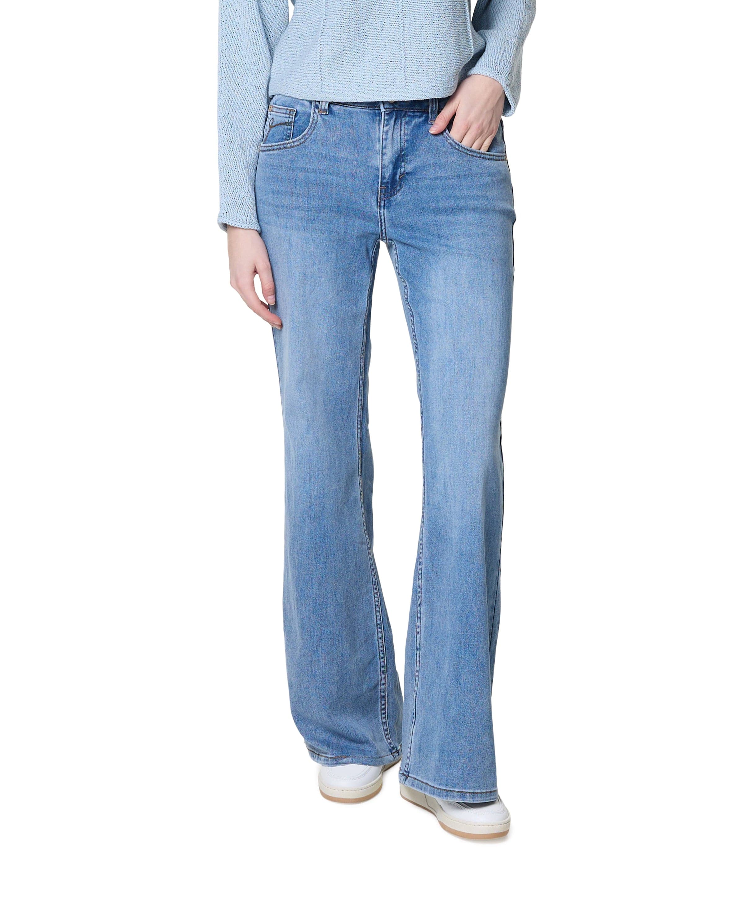 Red Button Brielle Flare Denim light stone dames jeans blauw