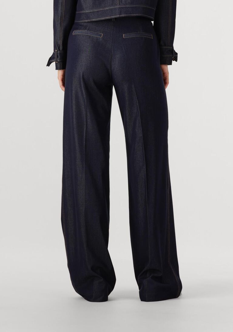donkerblauwe co'couture pantalon terry denim long pant