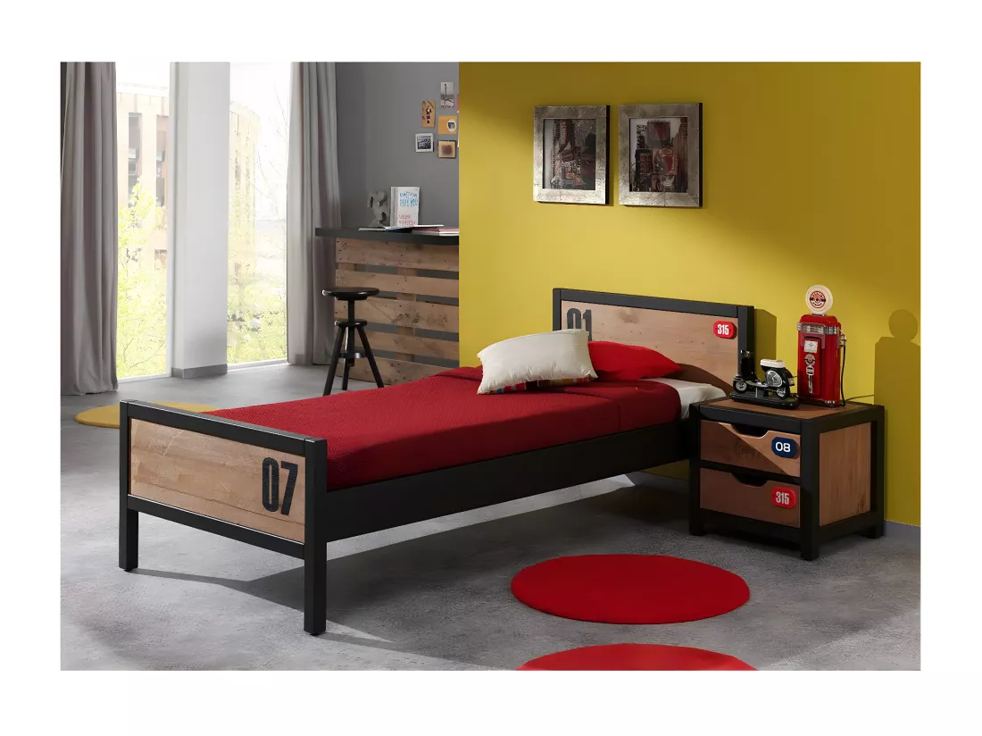 Pack - Lit Enfant, Sommier & Chevet 
