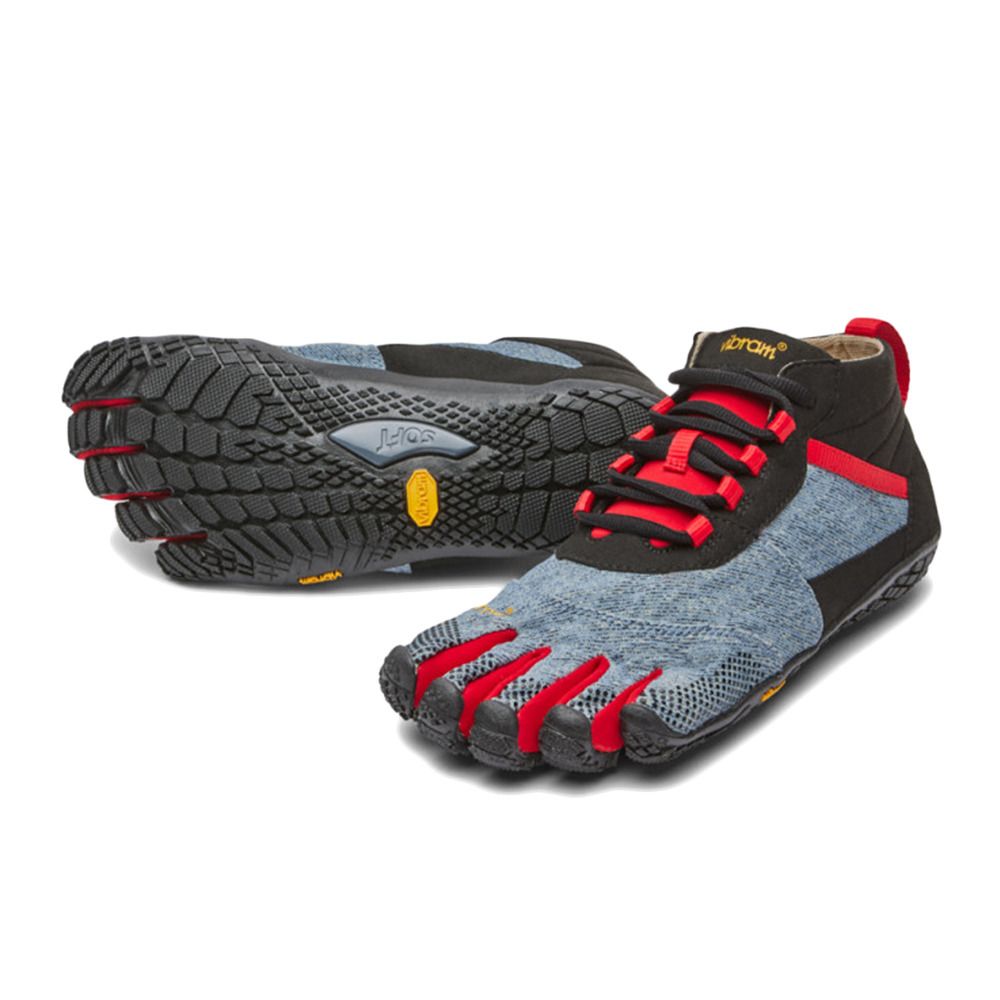 Five Fingers V-TREK - Chaussures randonné Femme jeans/rouge