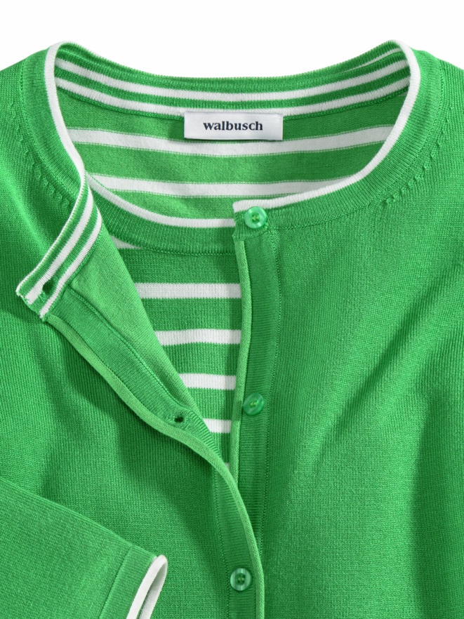 Hautschmeichler-Twinset Ringelmix