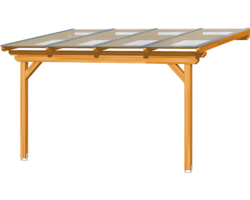 SKAN HOLZ Ancona terrasoverkapping, 434x250 cm, licht eiken