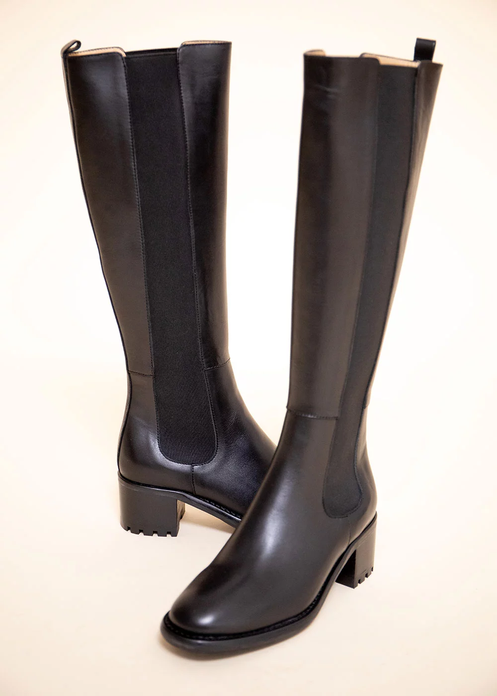 BOTTES GENTIANE CUIR NOIR