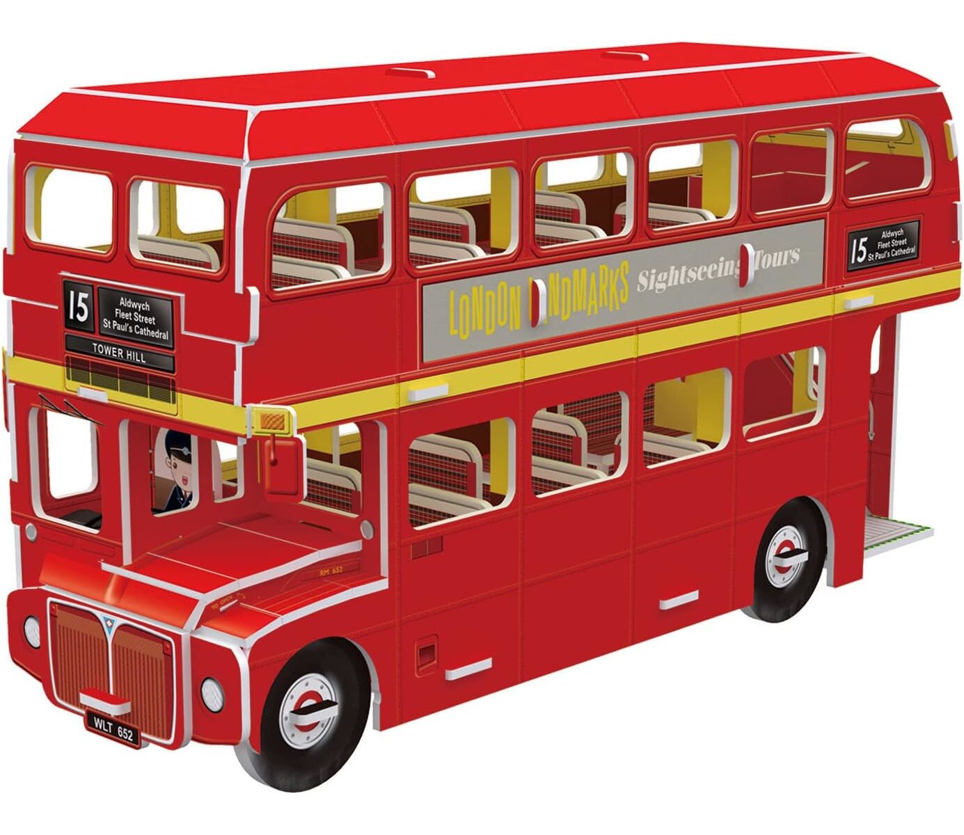 Revell - 3D Puzzle - London Bus (66 Teile) Puzzel Doppeldeckerbus England Routemaster-Bus