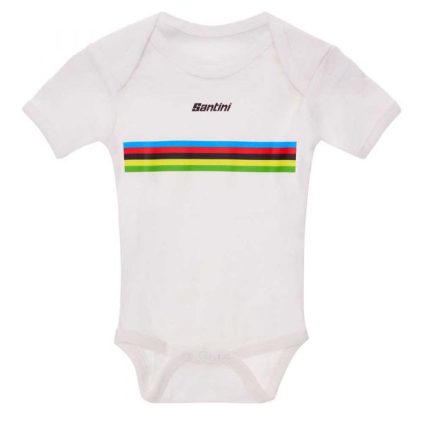 Santini Bodie De Manga Curta World Champion 2025 18-24 Meses Print - 8053845409912