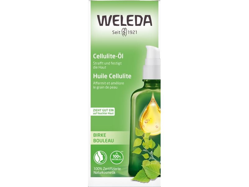 WELEDA Body Oil Birke Anti-Cellulite 100 ml Natürliches Anti Cellulite-Öl mit Auszug aus Birkenblättern