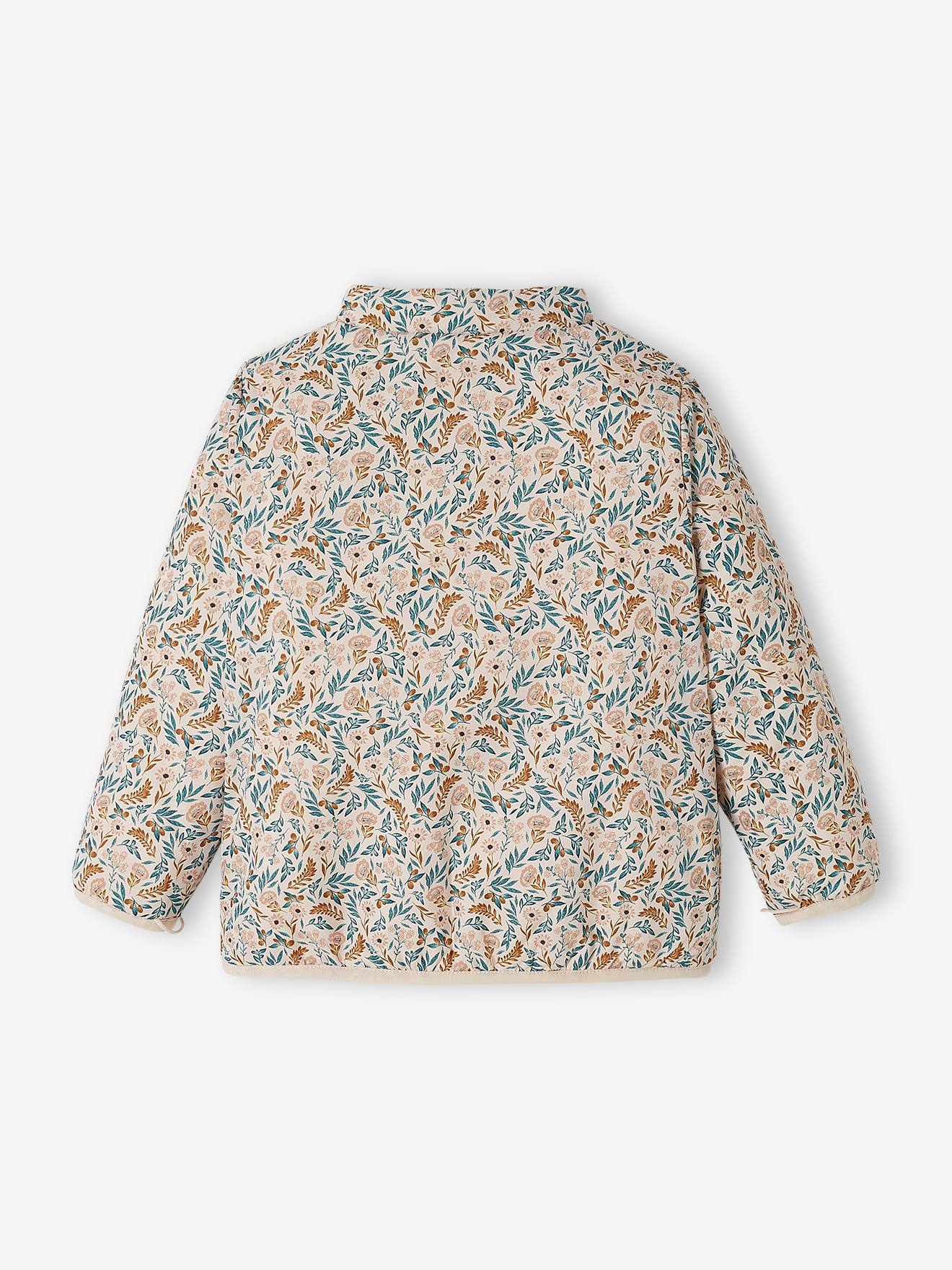 Parka com capuz 3 em 1, verde-escura lisa para meninas