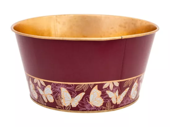Panier en métal rouge D19,5x9,8 B15,2