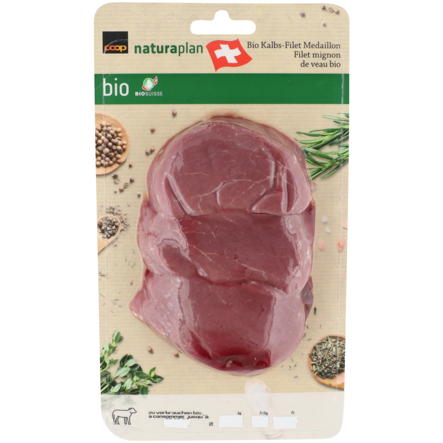 Naturaplan Bio Kalbsfilet Medaillon ca. 230g