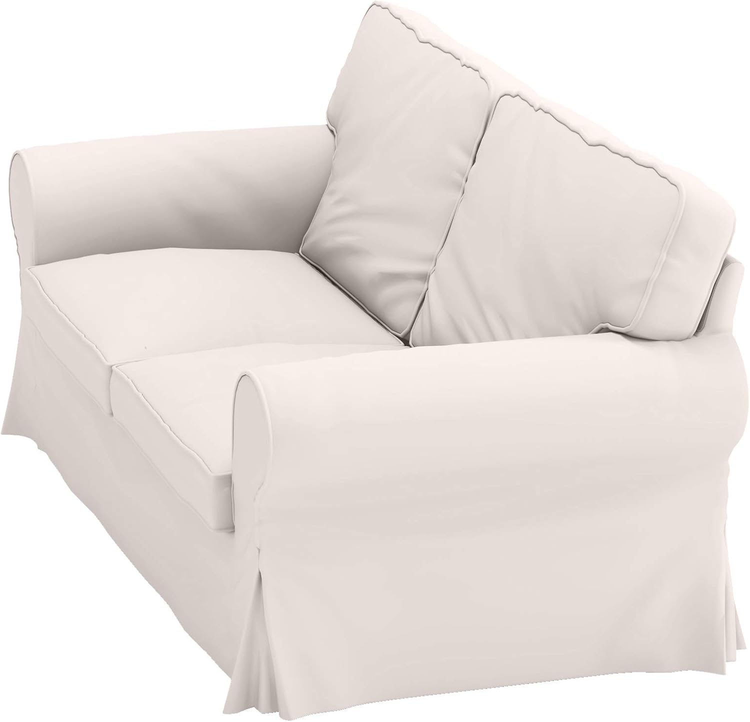 HomeTown Market Strapazierfähiger Sofabezug Ersatz kompatibel für IKEA Ektorp Sofa Cover. Slipcover nur. Sofa Nicht inbegriffen. (Polyester, Loveseat, Beige)