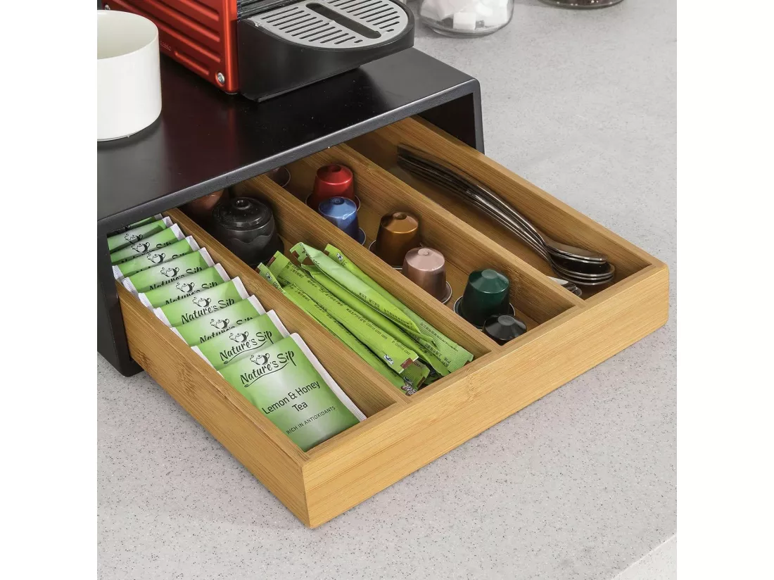 Boîte de Rangement à Tiroir pour Capsules de Thé et café Boîte à Capsules de Café, FRG280-Sch