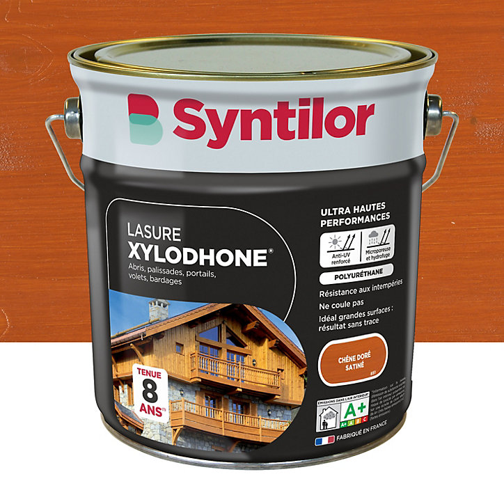 Lasure extérieure Syntilor Xylodhone Ultra Hautes PerFormances chêne doré satin 2,5L