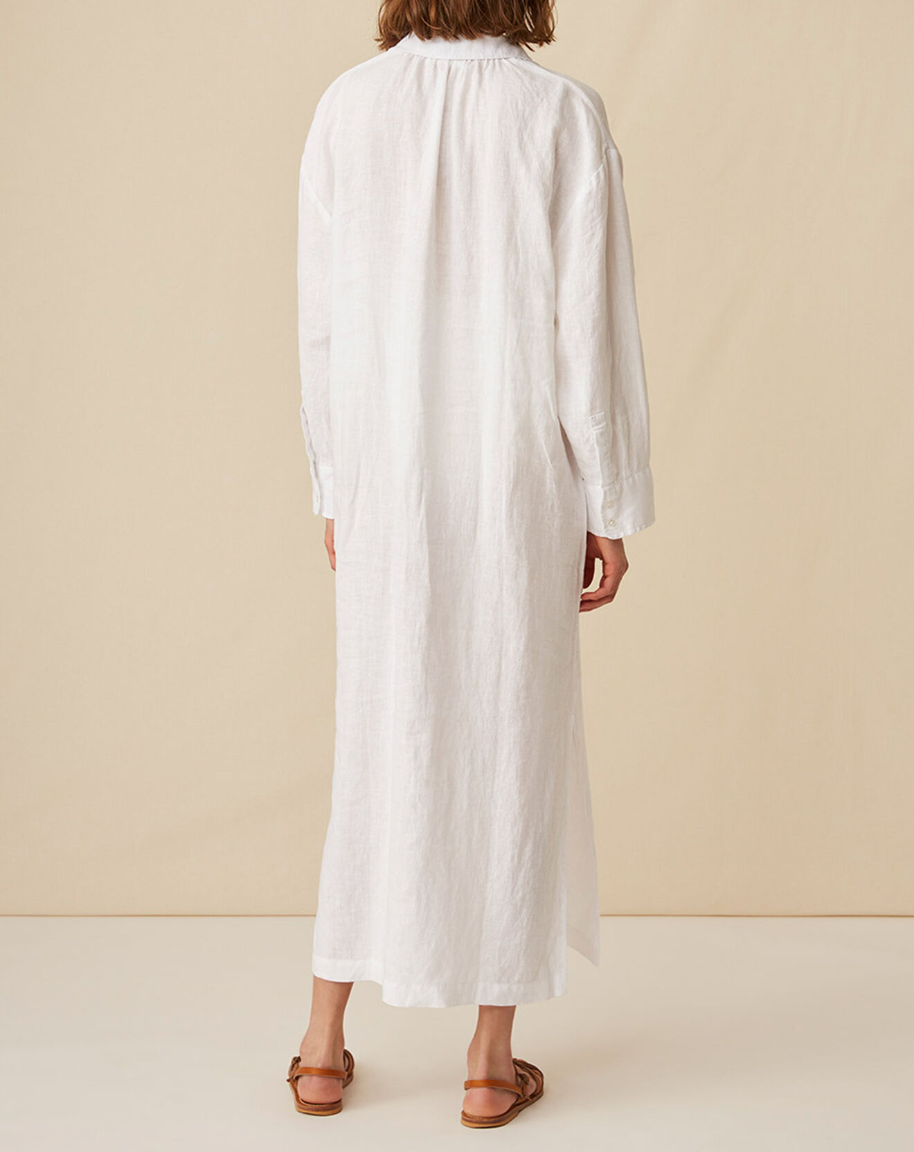 Harris Wilson Robe 100% Lin Elinda blanche